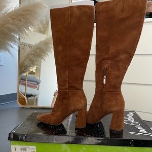 Sam Edelman Brown Suede Below the Knee Bootd